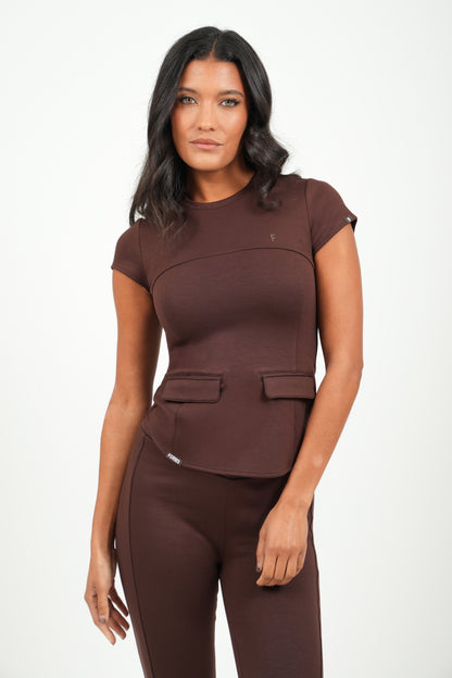 TEE TOP - BROWN